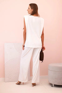 Women's set made of viscose ART0113 / – Ecru цвет / color | Lexline Fashion