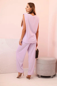 Women's set made of viscose ART0113 / – Light || Purple цвет / color | Lexline Fashion