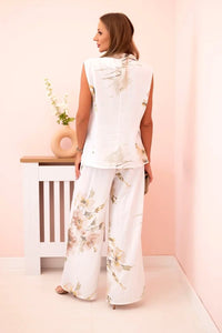 Women's set made of viscose, vest and trousers in floral 235 / – Jeans цвет / color | Lexline Fashion