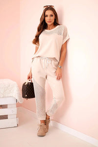 Women's set of Top and Pants ART52898 / – Beige цвет / color | Lexline Fashion