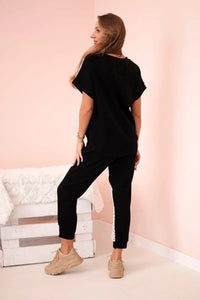 Women's set of Top and Pants ART52898 / – Black цвет / color | Lexline Fashion