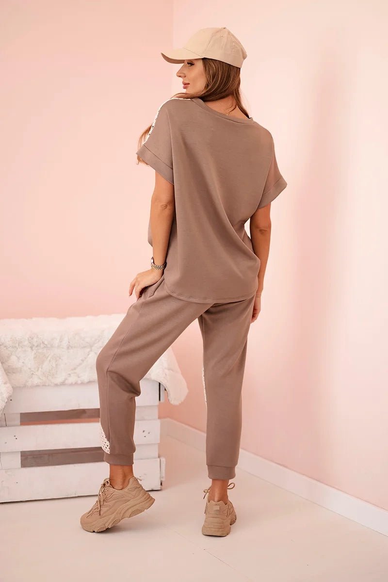 Women's set of Top and Pants ART52898 / – Camel цвет / color | Lexline Fashion