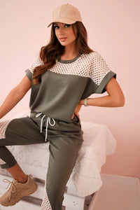 Women's set of Top and Pants ART52898 / – Khaki цвет / color | Lexline Fashion