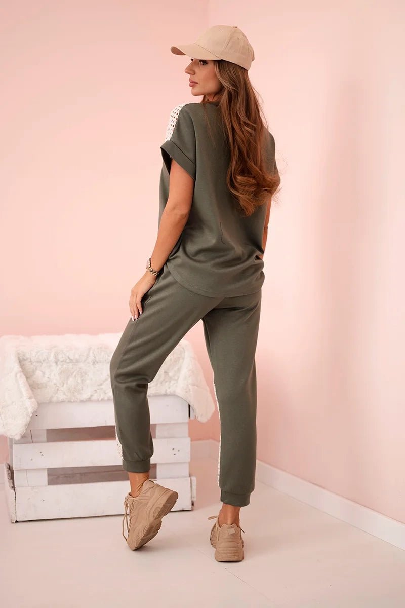 Women's set of Top and Pants ART52898 / – Khaki цвет / color | Lexline Fashion