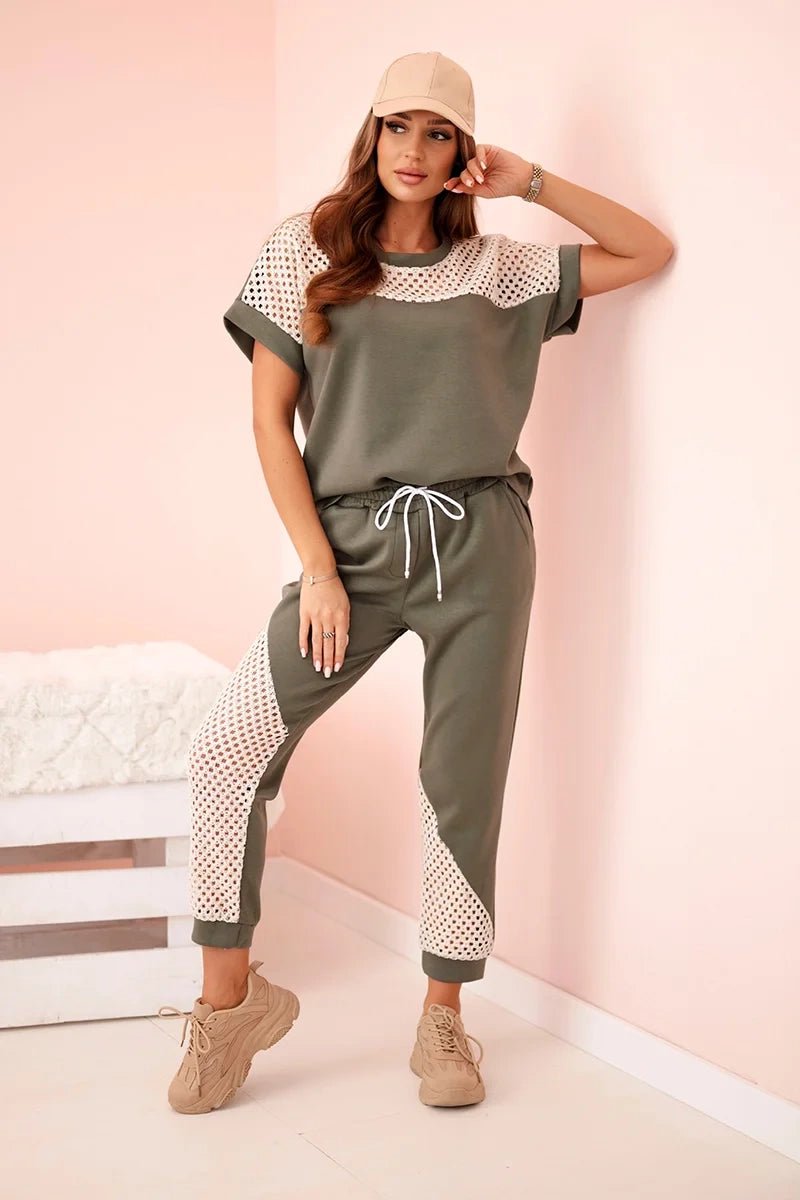 Women's set of Top and Pants ART52898 / – Khaki цвет / color | Lexline Fashion