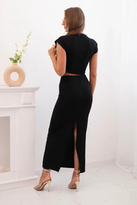 Women's set with a blouse and a skirt ART10092 / – Black цвет / color | Lexline Fashion