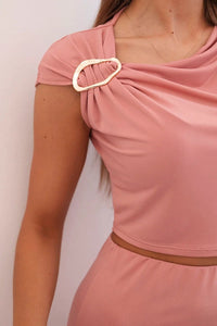 Women's set with a blouse and a skirt ART10092 / – Candy | Pink цвет / color | Lexline Fashion