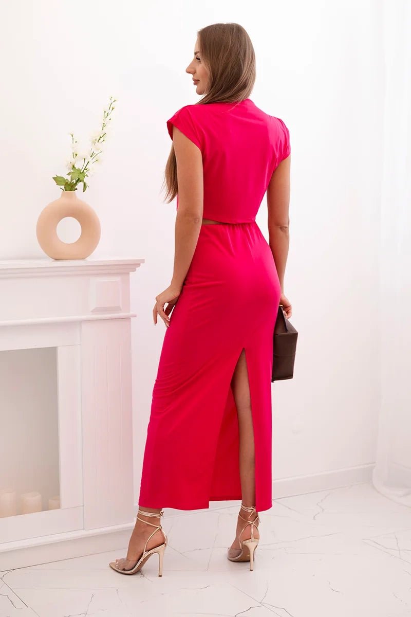 Women's set with a blouse and a skirt ART10092 / – Fuchsia цвет / color | Lexline Fashion