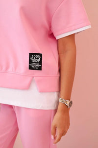 Women's set with short sleeves and pants 7344 / – Light | Pink цвет / color | Lexline Fashion