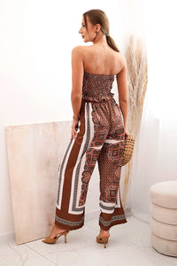 Women's set with wide pants and top 3109 / – Camel цвет / color | Lexline Fashion