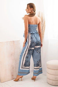 Women's set with wide pants and top 3109 / – Jeans цвет / color | Lexline Fashion