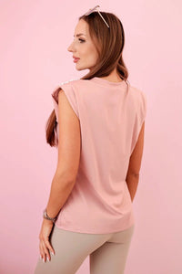 Women's sleeveless viscose blouse 20052 / – Dark | Pink цвет / color | Lexline Fashion