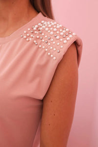Women's sleeveless viscose blouse 20052 / – Dark | Pink цвет / color | Lexline Fashion