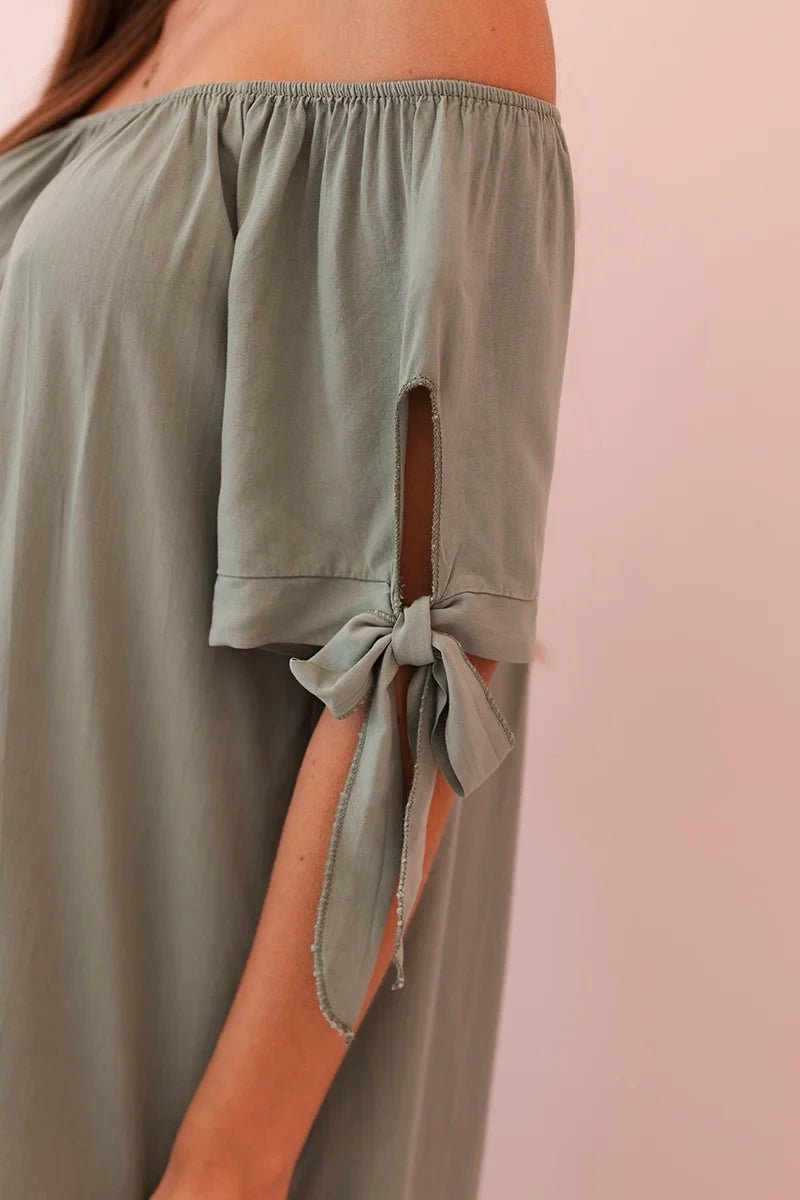 Women's viscose dress 81785 / – Khaki цвет / color | Lexline Fashion