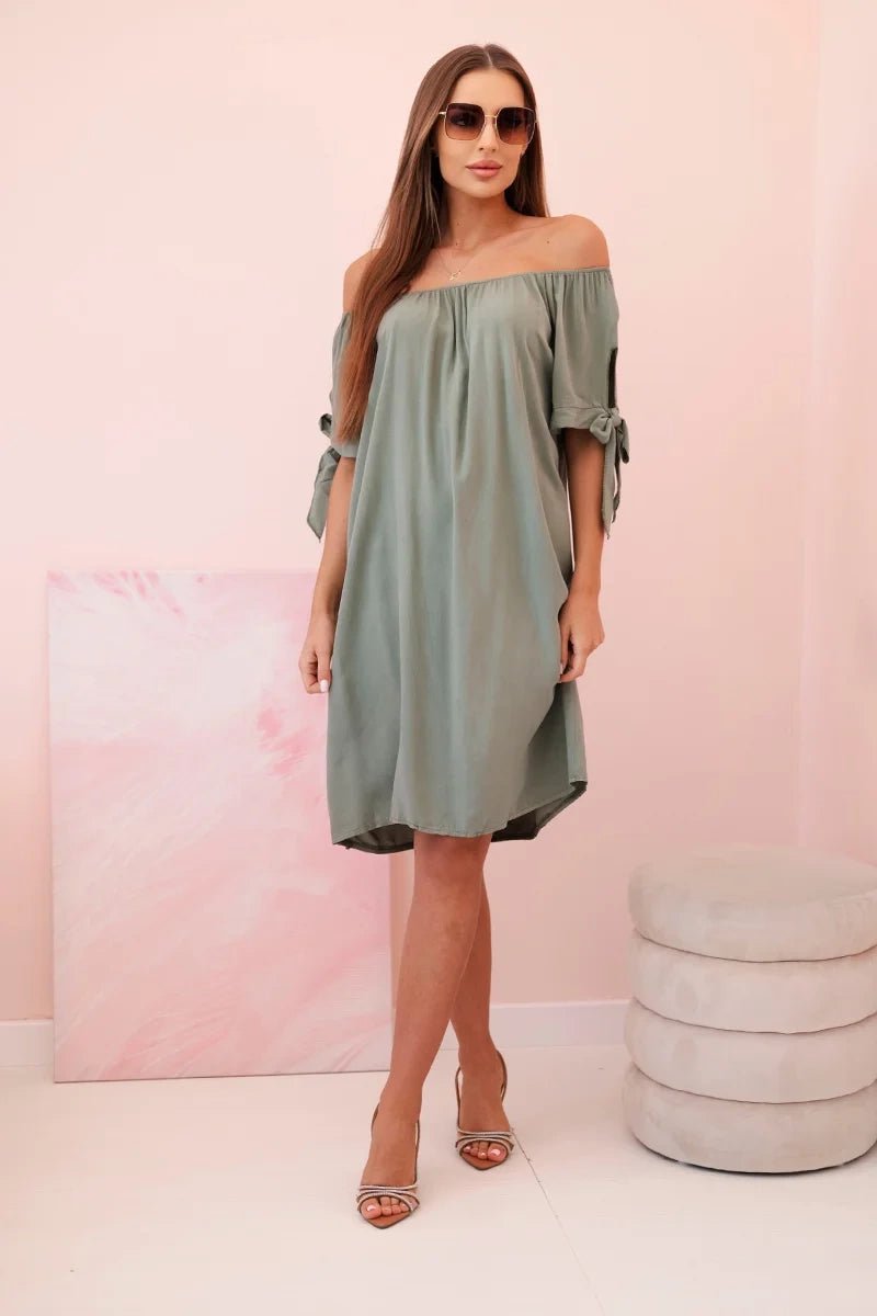 Women's viscose dress 81785 / – Khaki цвет / color | Lexline Fashion