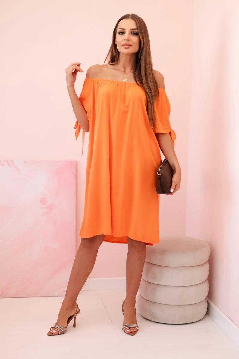 Women's viscose dress 81785 / – Orange цвет / color | Lexline Fashion