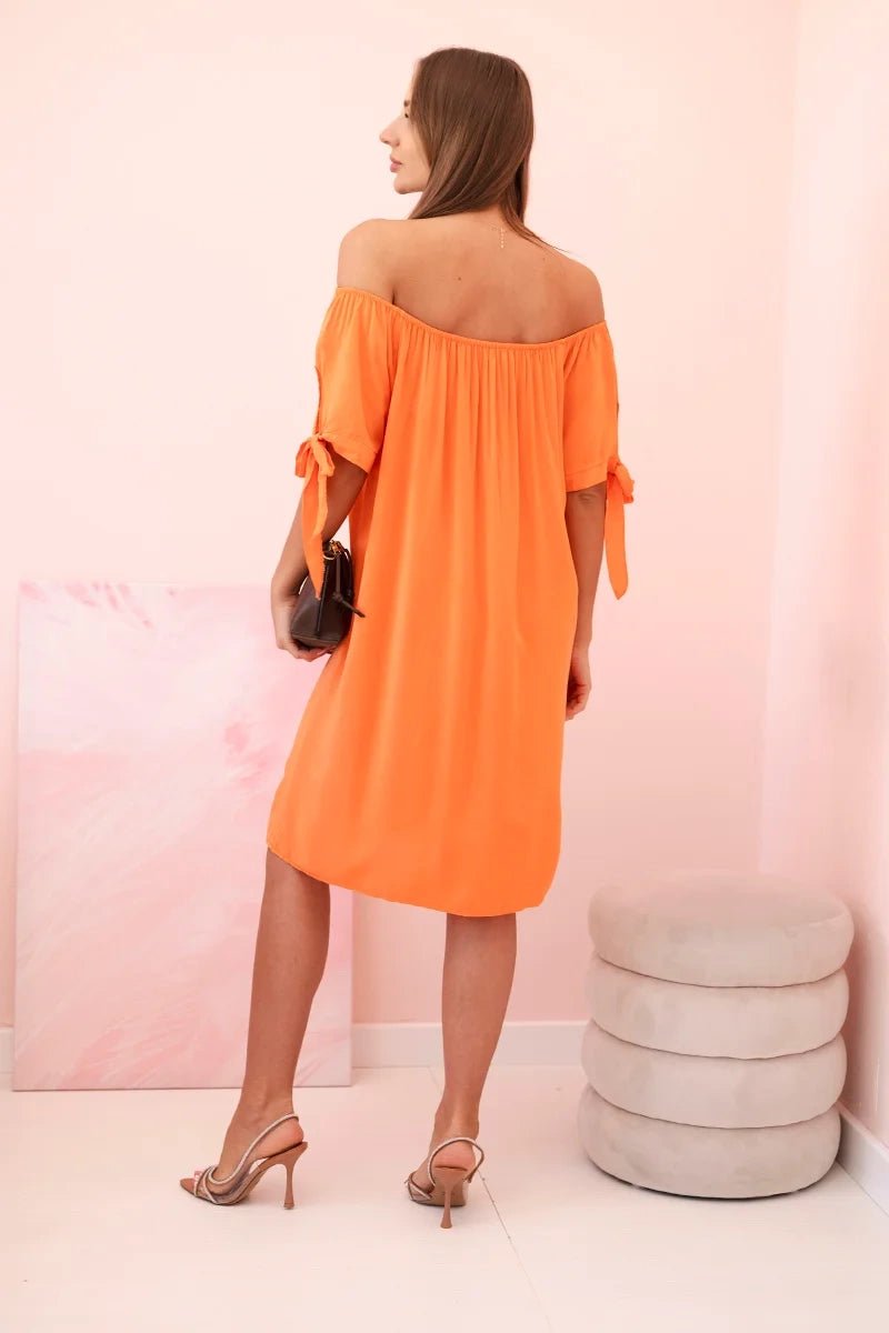 Women's viscose dress 81785 / – Orange цвет / color | Lexline Fashion