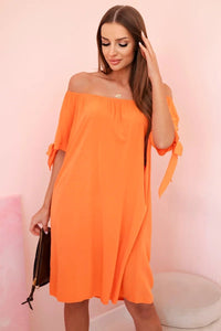 Women's viscose dress 81785 / – Orange цвет / color | Lexline Fashion