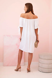 Women's viscose dress 81785 / – White цвет / color | Lexline Fashion