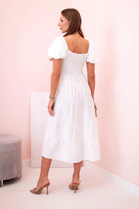 Women's viscose dress ART1957 / – Ecru цвет / color | Lexline Fashion