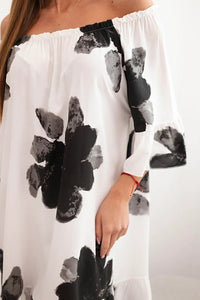 Women's viscose dress with a floral pattern 21301 / – Black цвет / color | Lexline Fashion