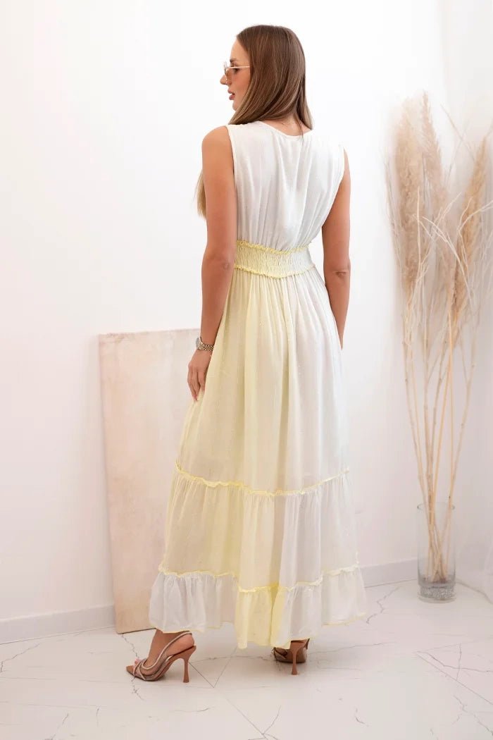 Women's viscose dress with sequins 6122 / – Kiwi цвет / color | Lexline Fashion