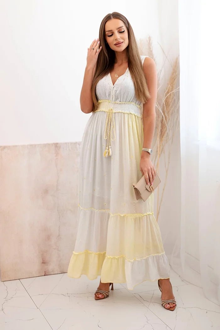 Women's viscose dress with sequins 6122 / – Mint цвет / color | Lexline Fashion