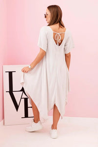 Women's viscose dress with short sleeves 3184 / – Beige цвет / color | Lexline Fashion