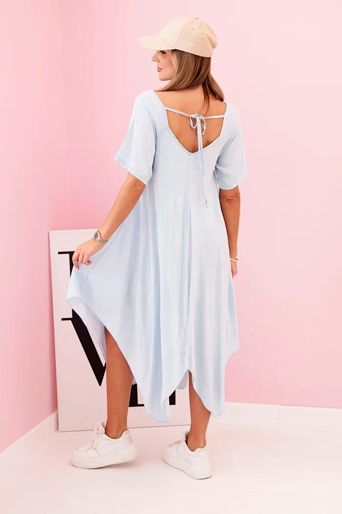 Women's viscose dress with short sleeves 3184 / – Blue цвет / color | Lexline Fashion