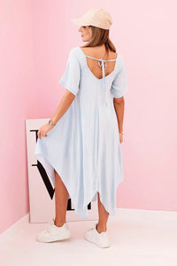 Women's viscose dress with short sleeves 3184 / – Blue цвет / color | Lexline Fashion