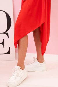 Women's viscose dress with short sleeves 3184 / – Red цвет / color | Lexline Fashion