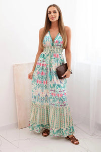 Women's viscose dress with straps 1101 / – Mint цвет / color | Lexline Fashion