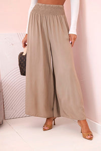 Women's viscose pants with elastic waistband 3069 / – Dark Burgundy цвет / color | Lexline Fashion