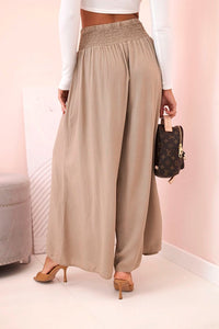 Women's viscose pants with elastic waistband 3069 / – Dark Burgundy цвет / color | Lexline Fashion