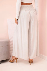 Women's viscose pants with elastic waistband 3069 / – Dark Burgundy цвет / color | Lexline Fashion