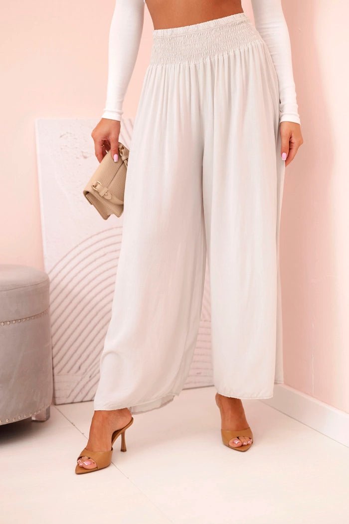 Women's viscose pants with elastic waistband 3069 / – Dark Burgundy цвет / color | Lexline Fashion
