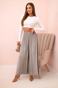 Women's viscose pants with elastic waistband 3069 / – Dark Burgundy цвет / color | Lexline Fashion