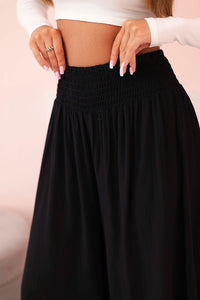 Women's viscose pants with elastic waistband 3069 / – Dark Burgundy цвет / color | Lexline Fashion