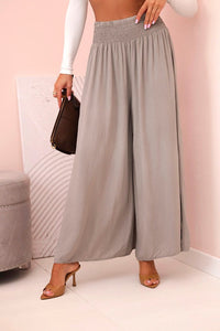 Women's viscose pants with elastic waistband 3069 / – Dark Burgundy цвет / color | Lexline Fashion