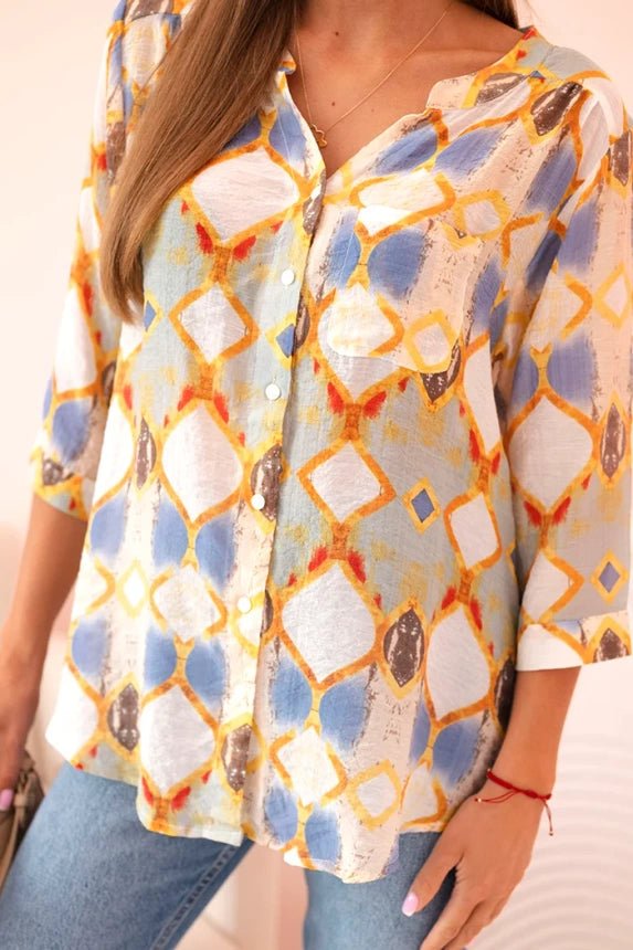 Women's viscose shirt with pocket ME3412 / – Mint цвет / color | Lexline Fashion