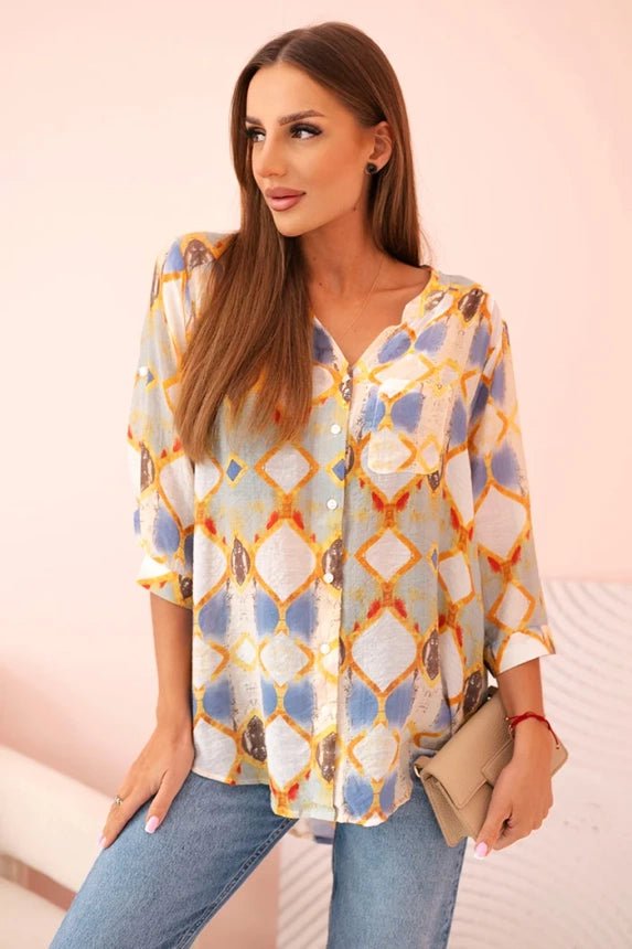 Women's viscose shirt with pocket ME3412 / – Mint цвет / color | Lexline Fashion