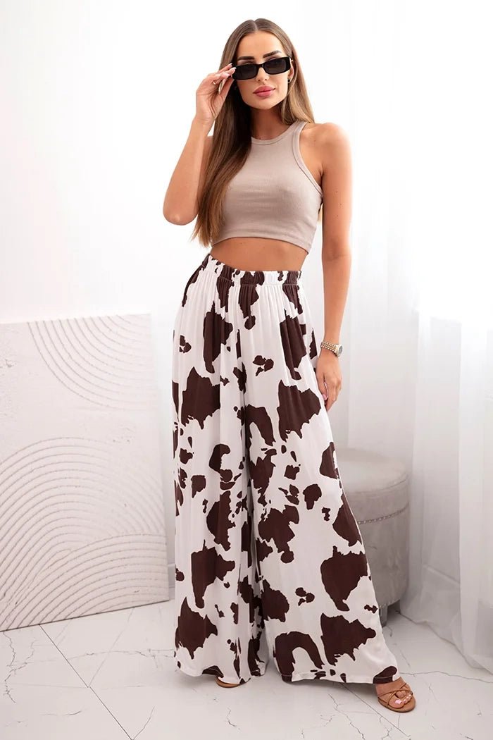 Women's viscose trousers 3180 - 1 / – Brown цвет / color | Lexline Fashion