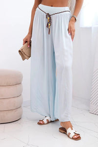 Women's wide - leg viscose trousers 81733 / – Blue цвет / color | Lexline Fashion
