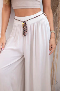 Women's wide - leg viscose trousers 81733 / – Dark Beige цвет / color | Lexline Fashion