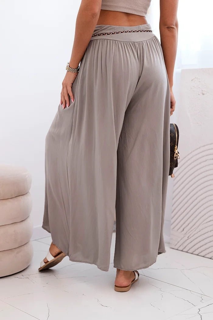 Women's wide - leg viscose trousers 81733 / – Fango цвет / color | Lexline Fashion