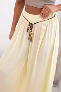 Women's wide - leg viscose trousers 81733 / – Yellow цвет / color | Lexline Fashion