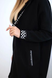 Zip - up hoodie 9664 / – Black цвет / color | Lexline Fashion