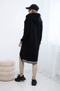 Zip - up hoodie 9664 / – Black цвет / color | Lexline Fashion