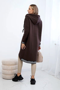 Zip - up hoodie 9664 / – Brown цвет / color | Lexline Fashion