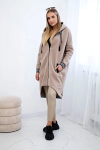 Zip - up hoodie 9664 / – Dark || beige цвет / color | Lexline Fashion